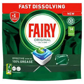 Fairy Original All In One Dishwasher Tablets Regular, 14 Tablets (Case of 6)  Adomoo